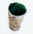 Green Vintage Hand-Painted Vase with Faces attributed to Tullio Dalbisola, 1960s For Sale - Image 8 of 18