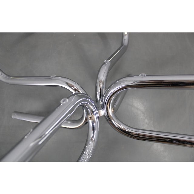 Silver Vintage Italian Chrome Tubular Coffee Table with Smoked Glass, 1970s For Sale - Image 8 of 14