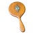Vintage Art Nouveau Carved Wood Handheld Mirror For Sale