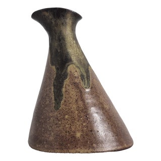Asymmetrical Studio Ceramic Vase by Luise Duncker, Germany, 1960s For Sale