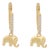 Dainty Gold Lucky Elephant Earrings, A Pair For Sale