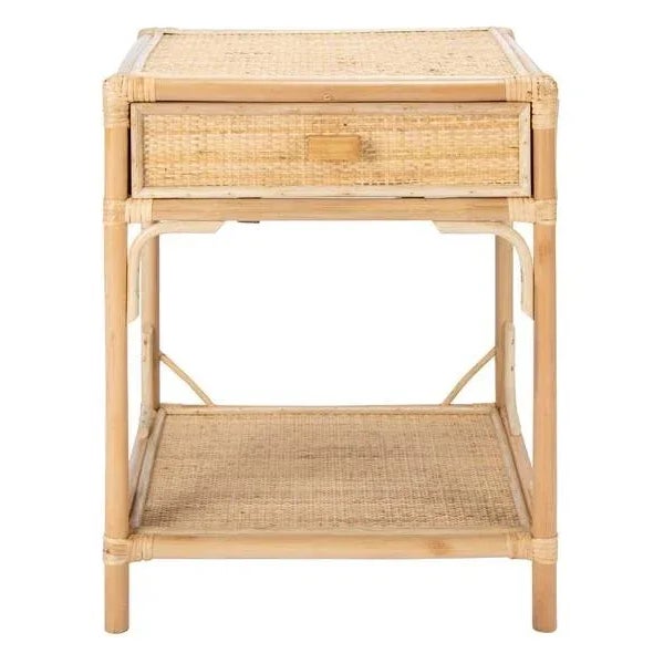 Safavieh Roya 1 Drawer 1 Shelf Nightstand - Natural For Sale - Image 11 of 11