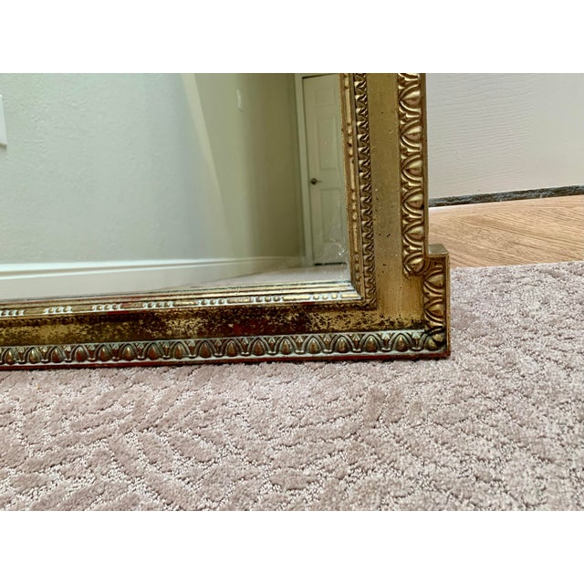 Late 20th Century Large Vintage Late 20th Century Gold Mirror For Sale - Image 5 of 9