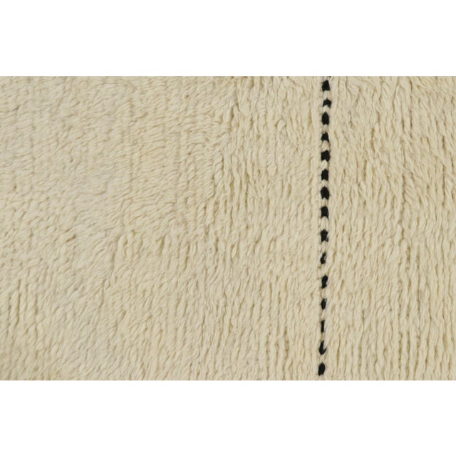 2010s Rug & Kilim’s Moroccan Style Rug in White and Black Tones For Sale - Image 5 of 8