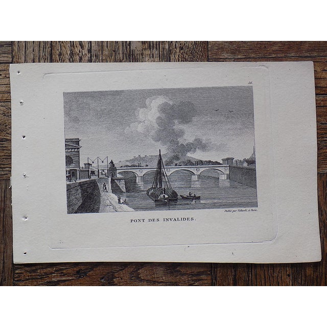Mid 19th Century Authentic Antique 19th Century Paris Landmark.Engravings - Set of 9 For Sale - Image 5 of 8