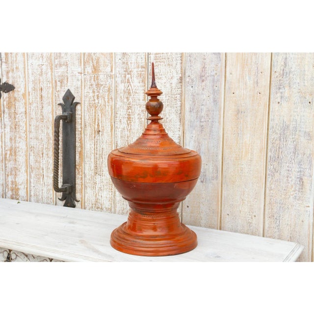 Asian Antique Stupa Burmese Vessel For Sale - Image 3 of 8