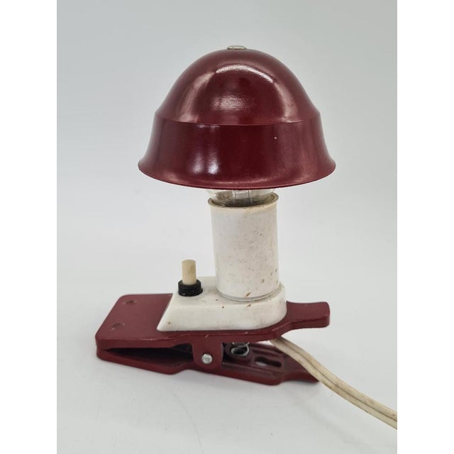 Small Mid-Century Modern Space Age Mushroom Clip-On Lamp, 1970s For Sale - Image 9 of 10