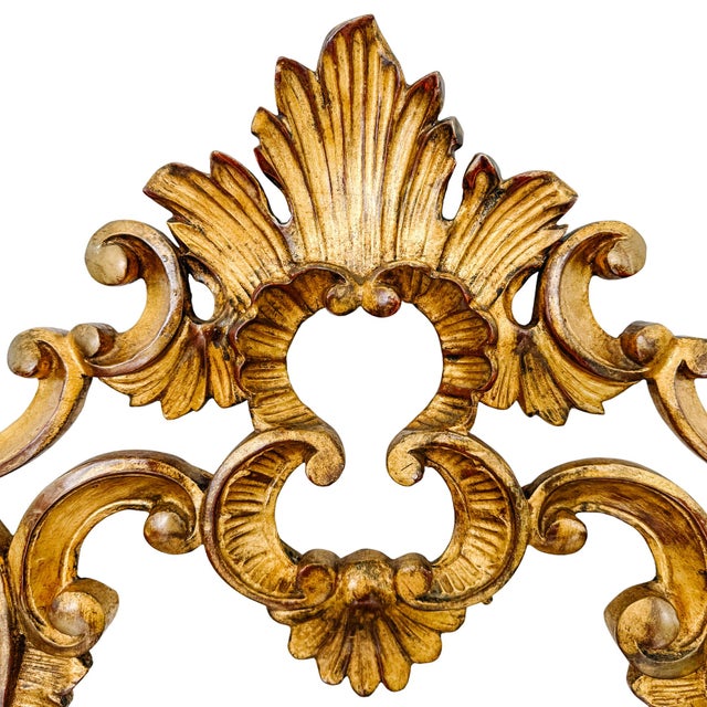 Rococo 1960s Italian Rococo Louis VI King Size Headboard Carved Giltwood For Sale - Image 3 of 16