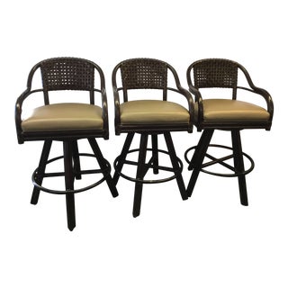 McGuire Bar Stools - Set of 3 For Sale
