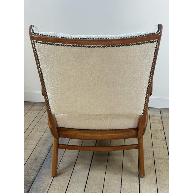 Armchairs in Wood and Bouclé Fabric, 1950s, Set of 2 For Sale - Image 12 of 15