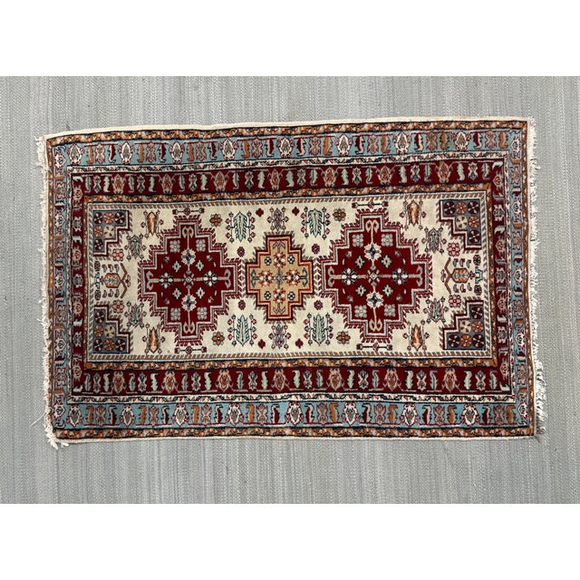 2ft 8in × 4ft 2in Pakastani Kazak Area Rug For Sale - Image 10 of 12