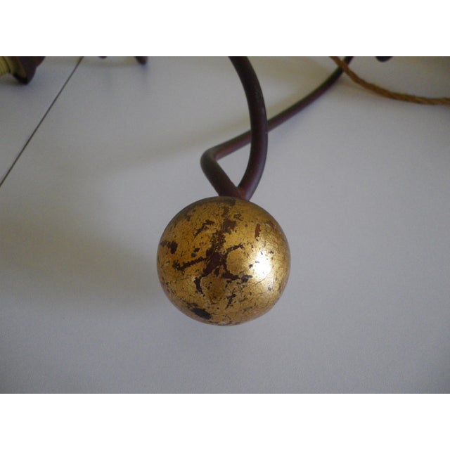 Counterweight Pendant Light in Gold-Plated Metal, 1970s For Sale - Image 17 of 18