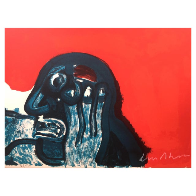 Bengt Lindstrôm, Personnage, Original Lithograph For Sale