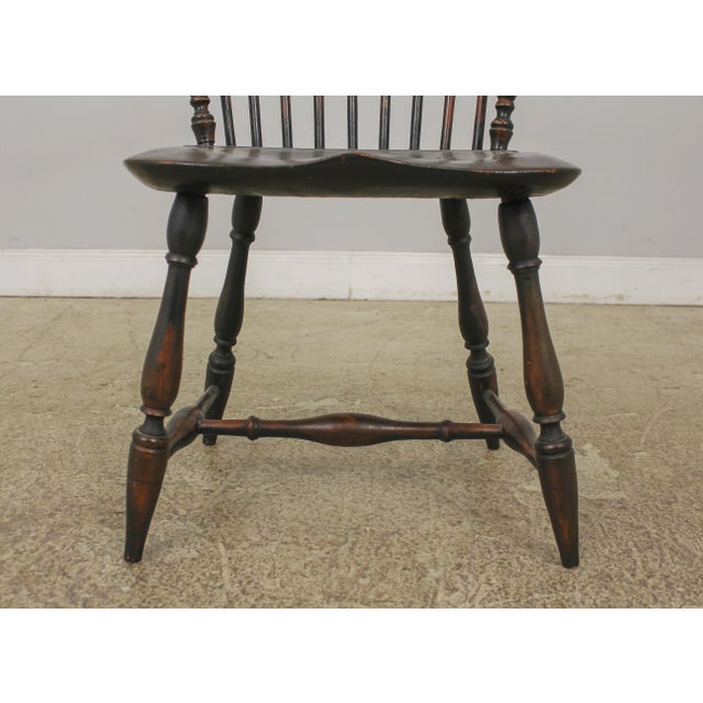 Brown Pair R. Hofer Benchmade Windsor Side Chairs For Sale - Image 8 of 13