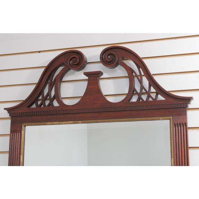 Henkel Harris Henkel Harris Mahogany Chippendale Style Mirror For Sale - Image 4 of 15