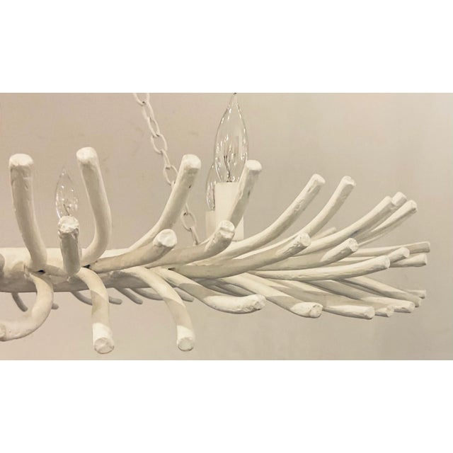 2020s Made Goods Modern White Metal Bruna Chandelier For Sale - Image 5 of 6