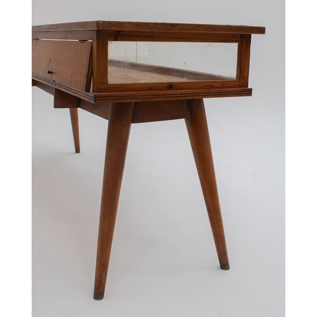 Brown Mid-Century Nordic Display Stand, 1960s For Sale - Image 8 of 10