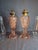 Vintage Pink Pressed Glass Kerosene Table Lamps - Matching Pair With Chimneys For Sale - Image 4 of 13