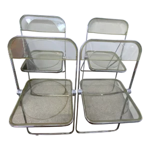 1960s Vintage Lucite Folding Chairs - Set of 4