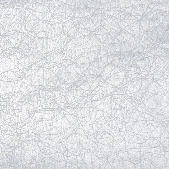 Sample - Schumacher Kumo Wallpaper in White For Sale