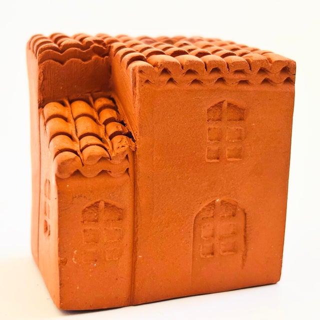 Terra Cotta House Pottery Candle Holder - Tiny Taper For Sale - Image 4 of 10