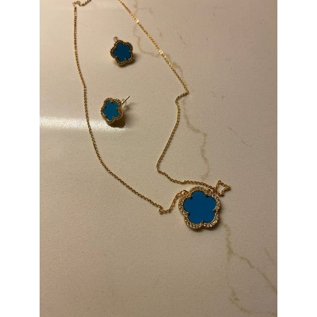 Turquoise Pendant Set, 3 Pieces For Sale - Image 4 of 7