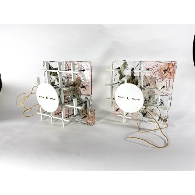 Venini Mid-Century Venini Murano Patchwork Wall Lights 'Cheerio' - a Pair For Sale - Image 4 of 11