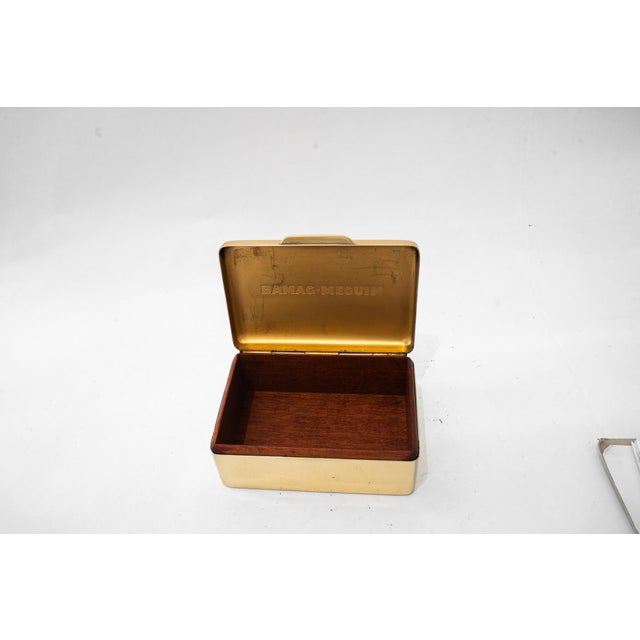 Gold Brass Box from Mechanical Engineering Company, 1920s For Sale - Image 8 of 13