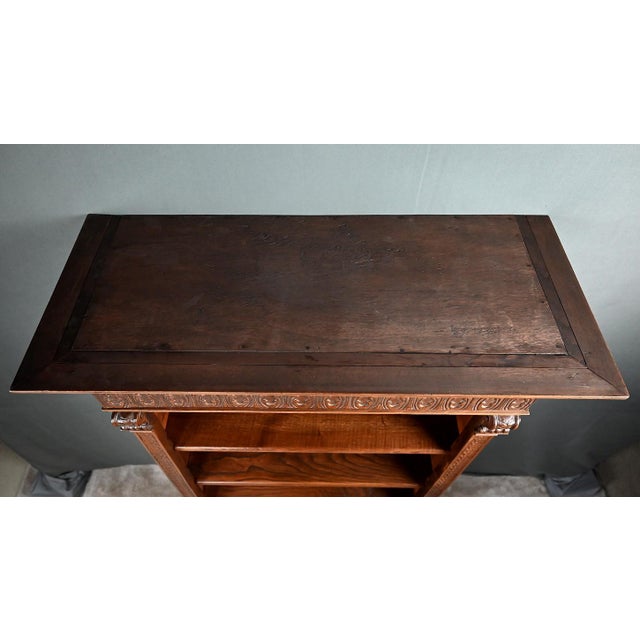 Small Early 20th Century Walnut Bookcase For Sale - Image 18 of 18