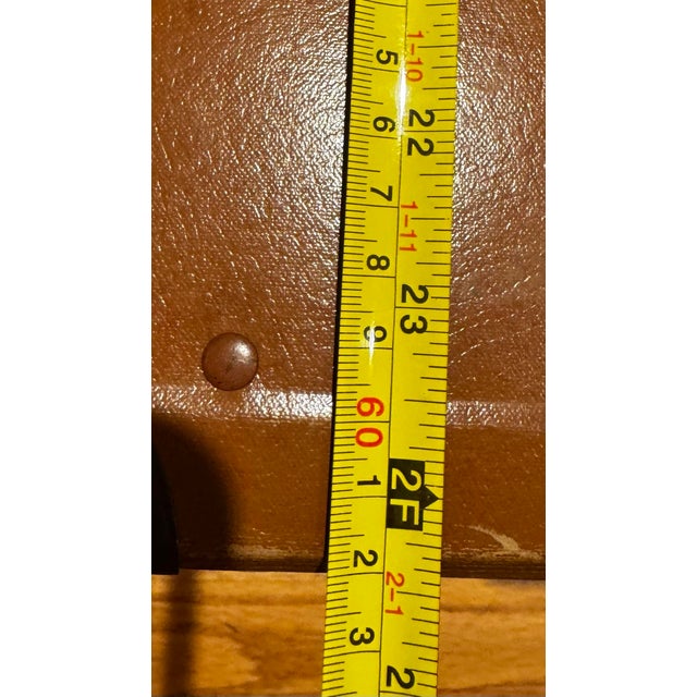 Vintage Industrial Salesman Sample Cases – Set of 2 Brown Fibreboard Luggage, Mid-Century Storage Decor For Sale - Image 10 of 12
