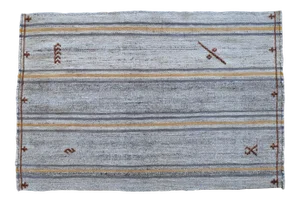 1970s Vintage Flat Weave Turkish Kilim Rug. Organic Wool Special Braided Area Rug 2'8" X 3'11"