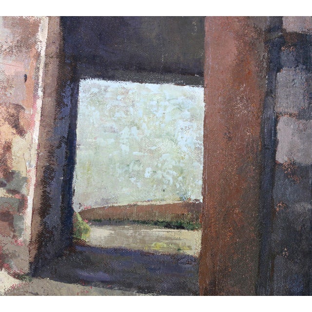 Realism Contemporary Impressionist Italy Medieval Gate Framed Original Oil Painting For Sale - Image 3 of 8
