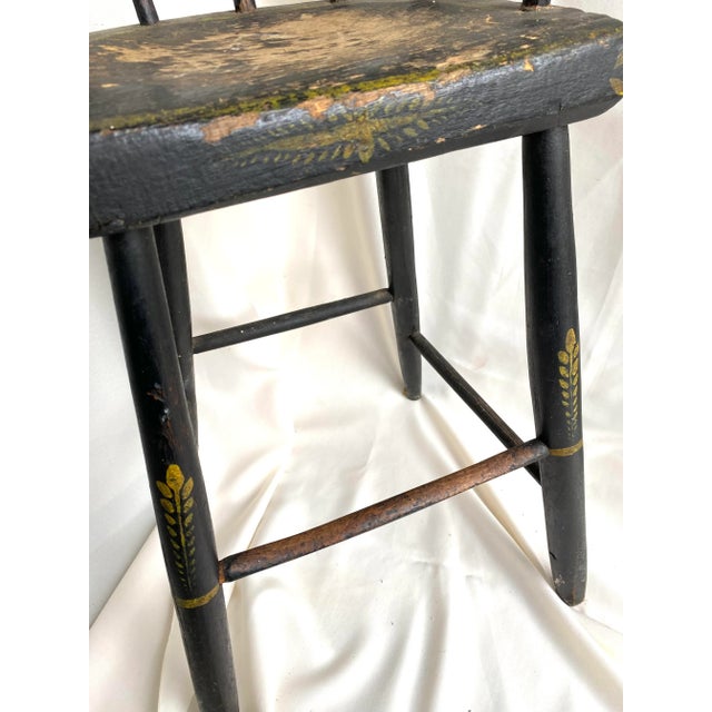 American Antique Hitchcock Windsor Highchair For Sale - Image 3 of 4
