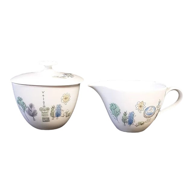 Mid 20th Century Rosenthal Creamer and Sugar Set- 2 Pieces For Sale
