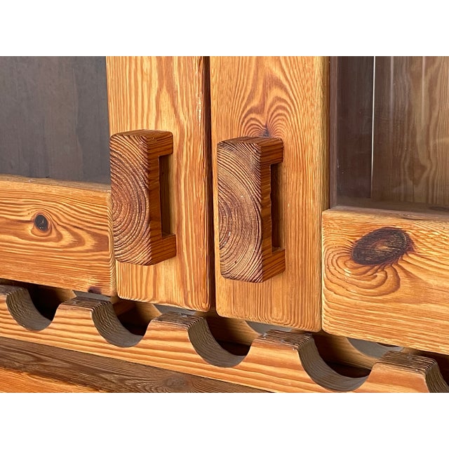 Danish Christian IV Brutalist Pine Cabinet attributed to Hans Frydendal, 1970s For Sale - Image 9 of 16