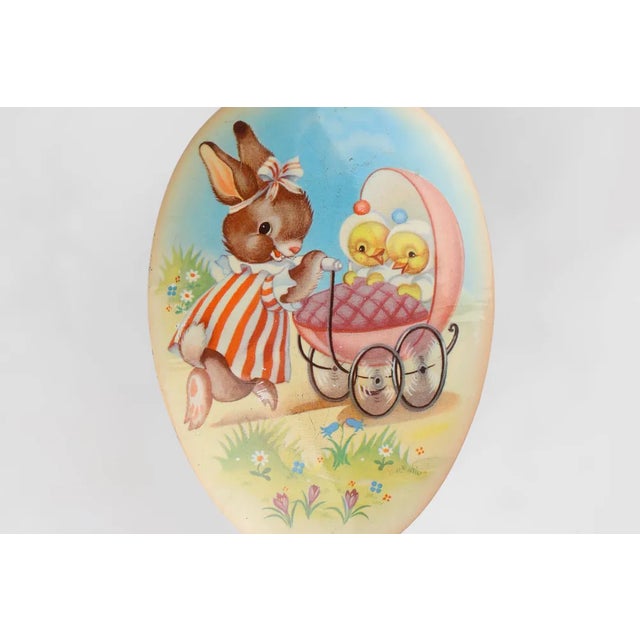 Vintage Tin Cote Dor Easter Can with Rabbit and Ducks, 1930s For Sale - Image 3 of 9