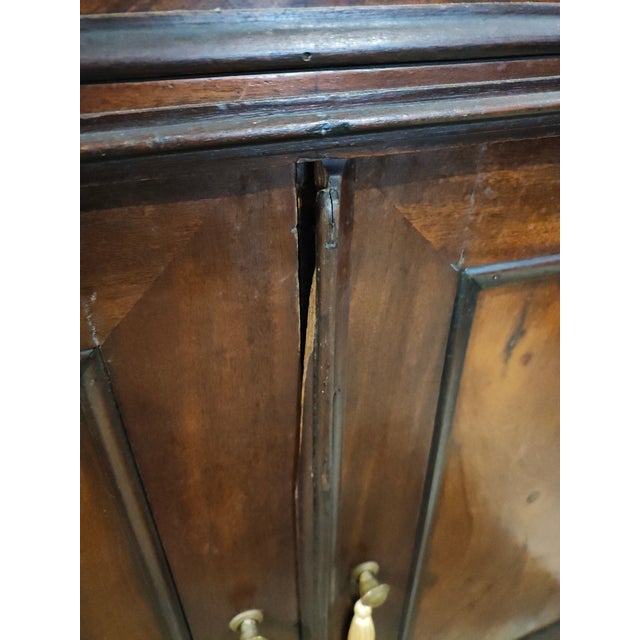 Late 19th Century Continental Empire Mahogany Sideboard Buffet With Mirror Back & Carved Scroll Crest For Sale - Image 11 of 12