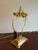 Late 20th Century Attributed Baker Brass Italian Table Lamp With Pleated Shade – Neoclassical Hollywood Regency For Sale In Charlotte - Image 6 of 8