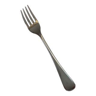 Silver Plated Dessert/Salad Fork, Feather Edge. For Sale