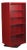 Double-Face Rotating Bookcase / Cabinet in Red Lacquer by Cini Boeri for Arflex, 1980 For Sale