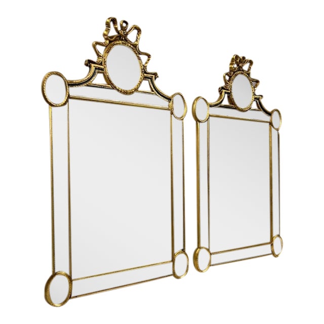 Louis XVI Style Gold Gilt Mirrors by LaBarge, a Pair For Sale