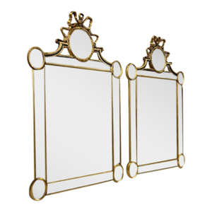 Louis XVI Style Gold Gilt Mirrors by LaBarge, a Pair