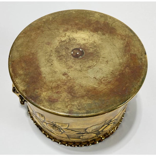 Metal Antique Brass Trench Art Vessel Bowl For Sale - Image 7 of 9