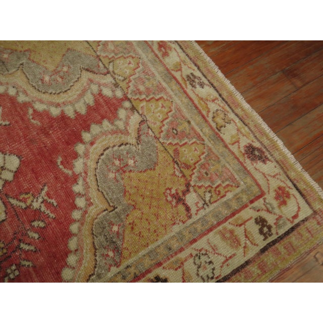 Contemporary Soft Red Vintage Turkish Small Runner - 3'2" x 6'6" For Sale - Image 3 of 18