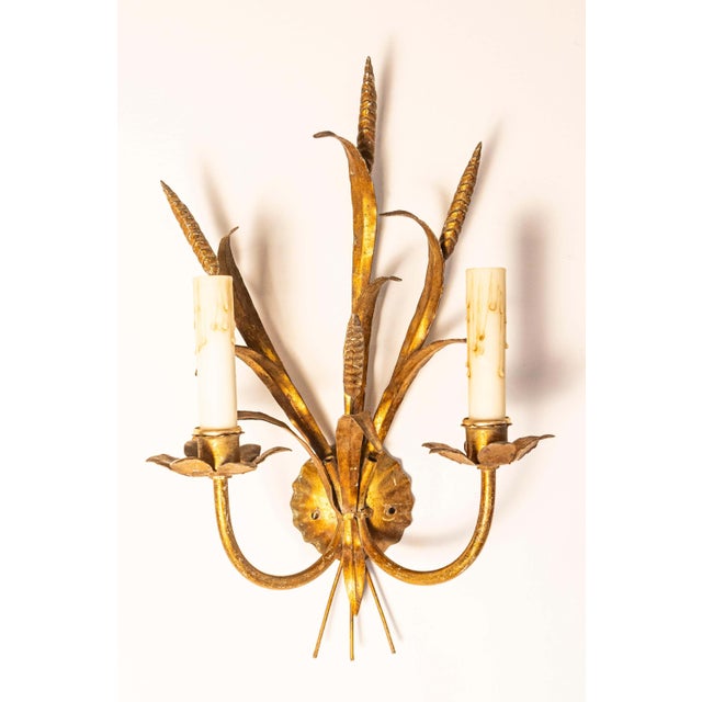 Pair of 20th Century French Gilt Metal Sconces - Inspired By Coco Chanel For Sale In Atlanta - Image 6 of 6