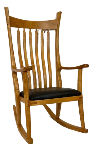 Custom-Made Tiger Maple Rocker