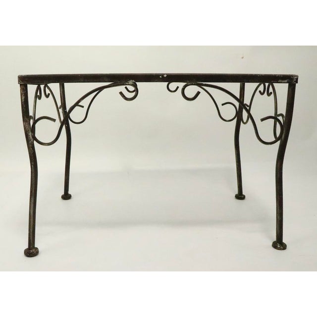 Wrought Iron Side Table Attributed to Woodard Chairish