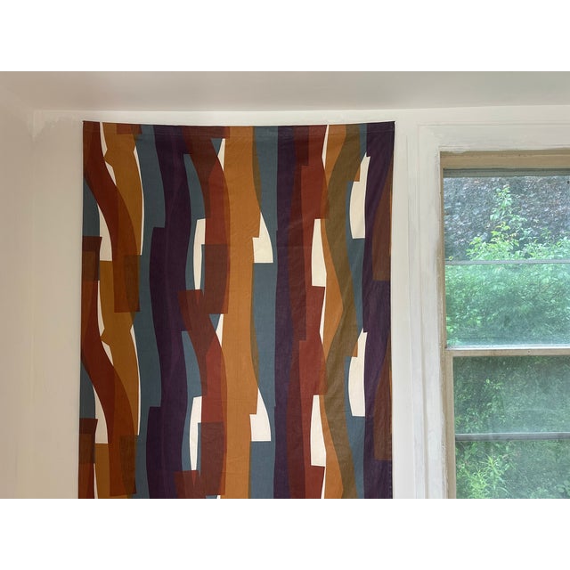 Mid-Century Modern 1960s Knoll Textile Fabric Wall Art Rare Mid Century Modern Vintage For Sale - Image 3 of 6