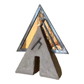 1980's Joseph Folise Brutalist Stone Abstract Sculpture For Sale