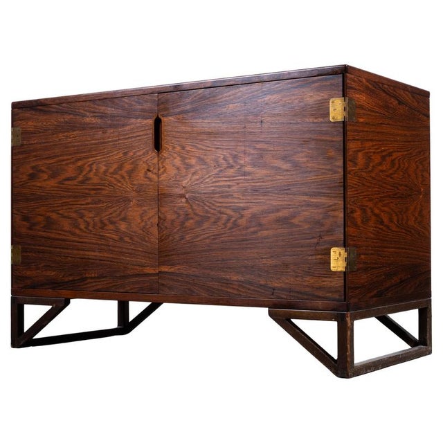 Brown Mid-Century Rosewood Cabinet attributed to Svend Langkilde for Illums Bolighus, 1960s For Sale - Image 8 of 8